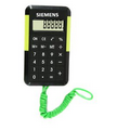 Green 8 Digit Calculator with Neck Strap / Lanyard/ String